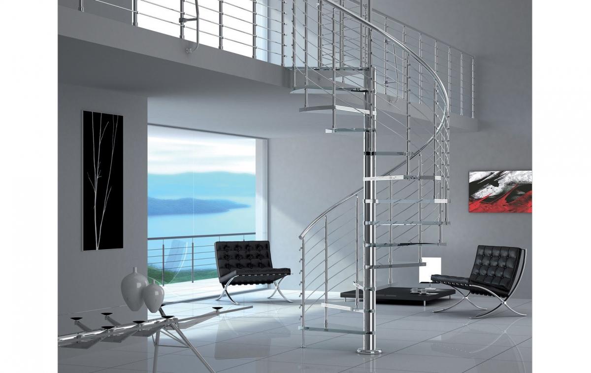 屋内用らせん階段 Glass グラス Arke らせん階段やロフト階段 オープン階段など階段各種
